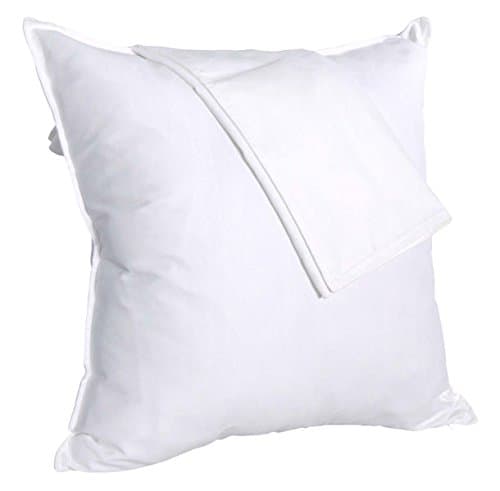 2-Pack Cushion Covers New Design Solid Color Comfortabal Faux Suede Pure White Decorative Throw Pillow Covers 18 x 18 inches Pillowcases for Sofa, Couch, Living Room, Bedroom, Car, Office Deocr