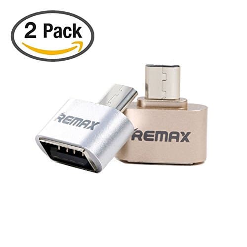 Newkeen 2-Pack micro usb to usb otg adapter otg function Turn into Phone usb Flash Drive Mobile Phone Adapters (2-Pack Gold)