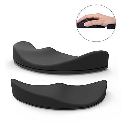 CamRom Mouse Wrist Rest Pad, 2 PCS Keyboard Mouse Gel Wrist Rest Support For Work/Office Game/Typing On Computer Or Laptop ,Ergonomic Durable And Lightweight For Easy Moving & Pain Relief