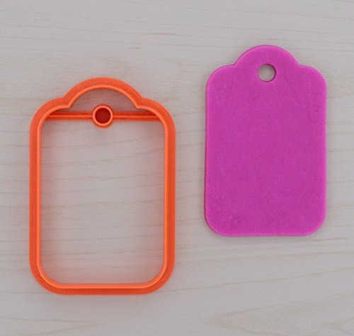 Gift Tag Cookie Cutter 102 (2.8 x 4.5 inches)