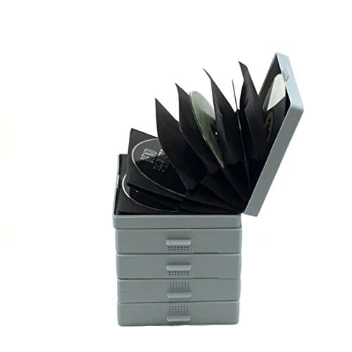 Stachio CD/DVD Disc File Box Holds 12 CD/DVD Bundle of 5 Boxes