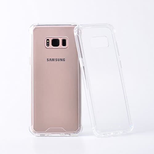 BearDaDa Galaxy S8 Plus Soft Case, Shockproof Hybrid TPU Gel&Crystal Clear PC Bumber Hard Back Protective Case Cover for Samsung Galaxy S8+ Phone - Clear