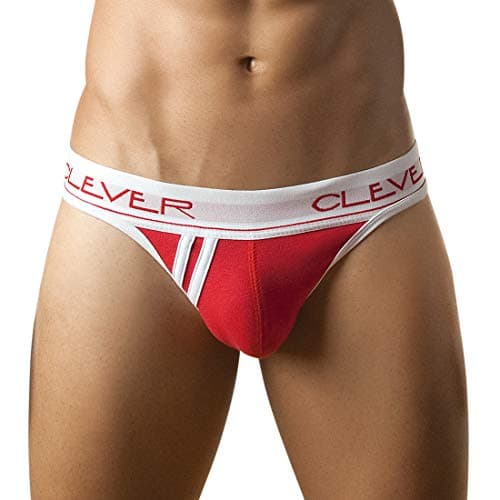 Clever Moda Thong Basic Sporty Men's Underwear, Red.