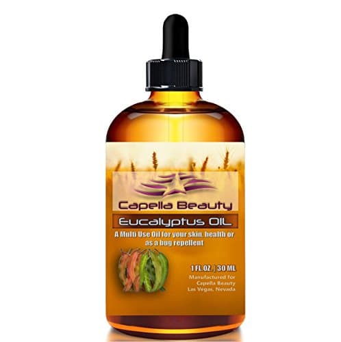 Eucalyptus Globulus Oil For Diffuser, Skin Care Or As A Bug Repellent, Stimulates Blood Flow And Fights Cold, Cough And Fever, A Best Selling Essential Oil By Capella Beauty (1 Oz)