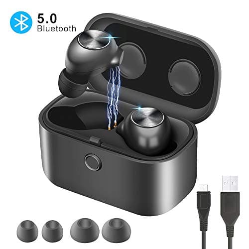 Chasehill Ture Wireless Earbuds,Bluetooth 5.0 Auto Pairing with Loud 3D Stereo Sound Noise Cancelling in Ear Earphone, Sweatproof Sport Headphones, Built-in Mic and Dual Speakers for Phone Calls