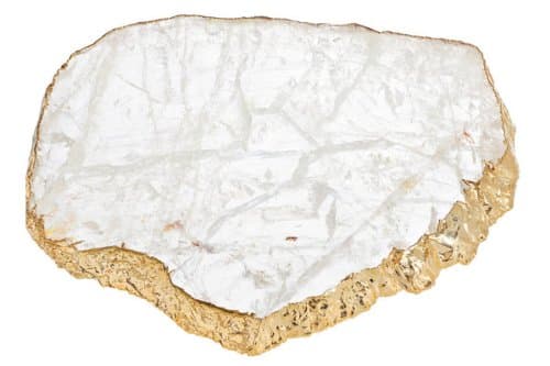 Kiva Medium Platter - Crystal and Gold