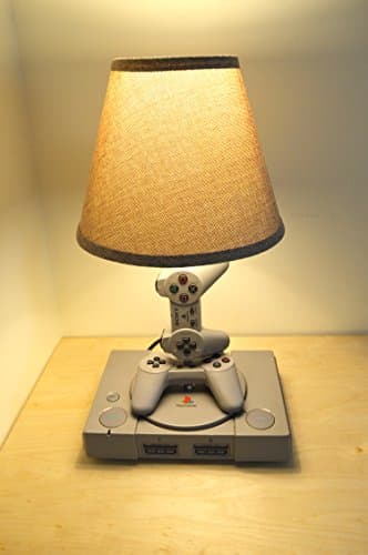 Playstation 1 lamp - Console and Controllers - Light Sculpture with Lamp Shade