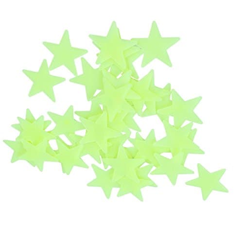 3D Fluorescent Luminous Stars 50PCS Self-adhesive Pattern Wall Decorate Multipurpose Glowing Star Stickers Perfect for Baby Kids Gift Nursery Room