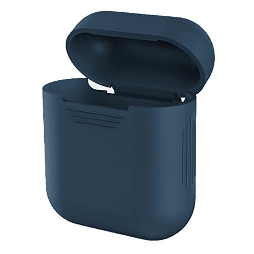 Alphewgo 2017 Portable Silicone Shock Proof Protective Cover Case Box for Apple AirPods Earphone (Blue)