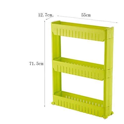 CFstc Kitchen Storage Trolleys Slide Out Storage Tower Movable Detachable Shelf With Wheels 3 Tier For Kitchen Bathroom Living Room (Color : D)