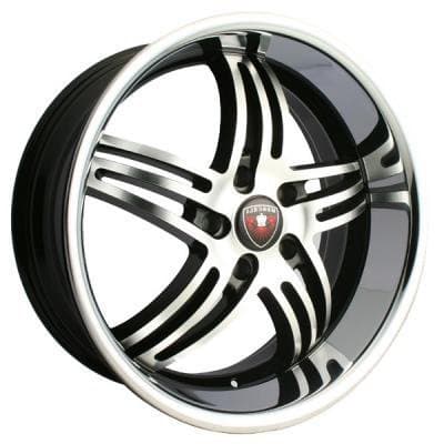 20" Inch Merceli M4 Black Machine w/ Chrome Lip Wheels & Tire Pakcage | ASANTI LEXANI FORGIATO DUB MERCEDES AUDI BMW INFINITY