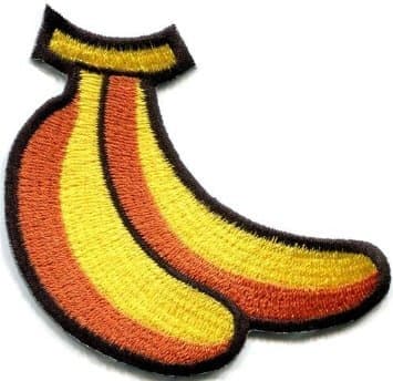 Bananas Bunch Fruit Snack Monkey Jungle Retro Fun Applique Iron-on Patch Best Seller Good Quality From Thailand...