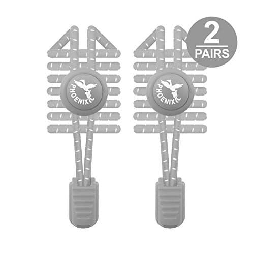 PHOENIX GOLD Phoenix Fit UK - No tie Elastic Lace System with lock - Easy to install in a Great for runners, children, older generation & active lifestyles - 2 Pairs