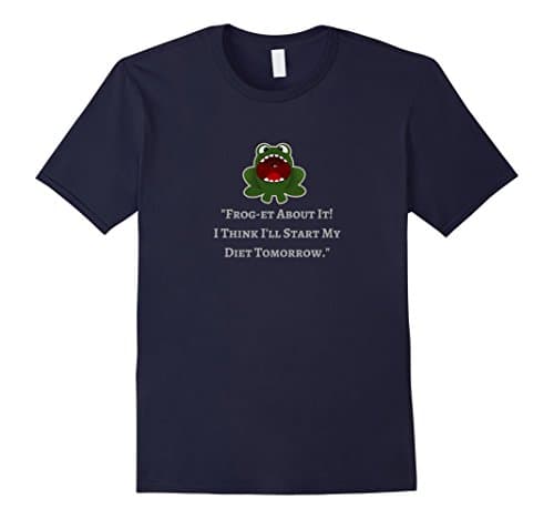 Men's Frog-et About It! I Think I'll Start My Diet Tomorrow Shirt 2XL Navy