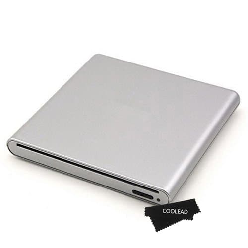 COOLEAD- Slimline USB Slot Loading External CD RW DVD ROM Combo Drive for For Apple MacBook Air Pro iMac Mac OS Laptop Desktop PC Cumputer Windows 98/2000/ME/XP/VISTA/7/8 OS, Silver