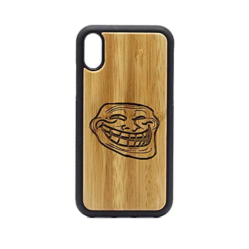 Troll Face Meme - iPhone Xr Case - Bamboo Premium Slim & Lightweight Traveler Wooden Protective Phone Case – Unique, Stylish & Eco-Friendly - Designed for iPhone Xr