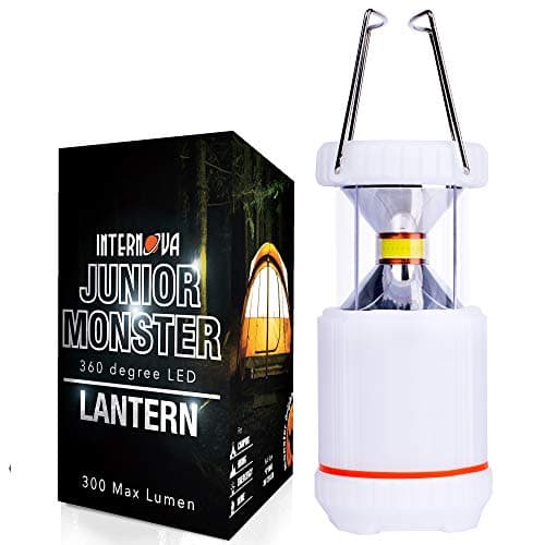 Internova Junior Monster Camping Lantern - Ultra Bright Unique Glow Mode with ARC 360 Degree LED - Backpacking - Hiking - Home - (Himalayan White)