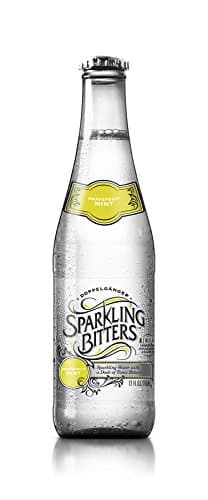 Sparkling Bitters Water, Grapefruit Mint, 12 oz glass-bottle (Pack of 4)