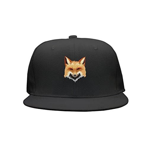 Fox Painting Drawing Art Unisex Classic Mesh Back Plain Caps Vintage Snapbacks