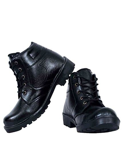 Elvace Men's Black Synthetic Boots