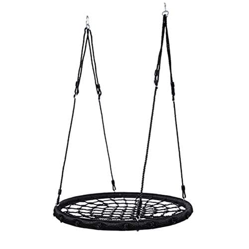 PNAYK High-strength swing, Spider Web Round Rope Swing with Adjustable Hanging Staps, Great for Swing Set, Backyard, Playground, Playroom