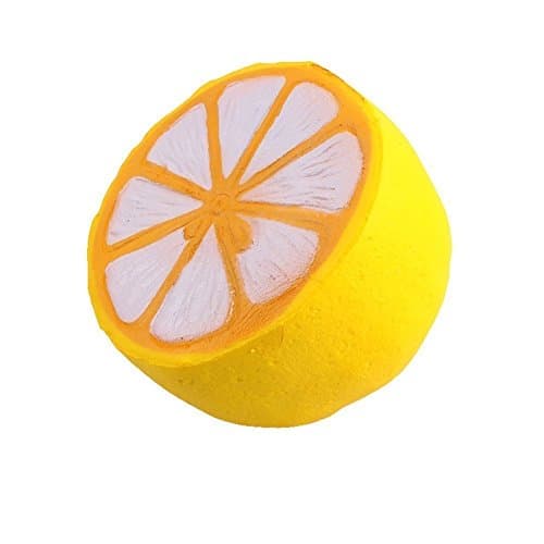 Yellow Squishy Lemon| Slow & Lemon Scented |Relieves-ADHD-Stress-Anxiety Fruit Toy For Infants, Babies, Children Adults- Boy and Girl | 2 months-99 Years | Gift Wrapping Available