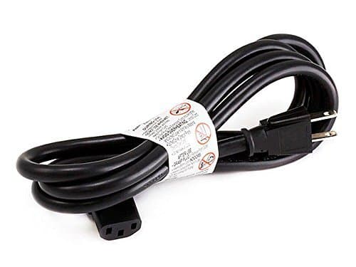 14AWG Right Angle Power Cord Cable w/ 3 Conductor PC Power Connector Socket (C13/5-15P) Black 10 Feet
