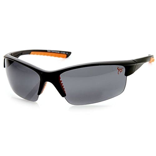 Buck Commander BC-HF Half Frame 100% UV Protection Sunglasses - Black & Orange
