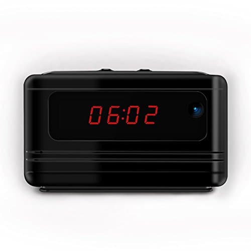 1080P Full HD Hidden Camera Alarm Clock Spy Camera Motion Detection Activated Loop Video Recording Remote Control Security Camera Nanny Cam