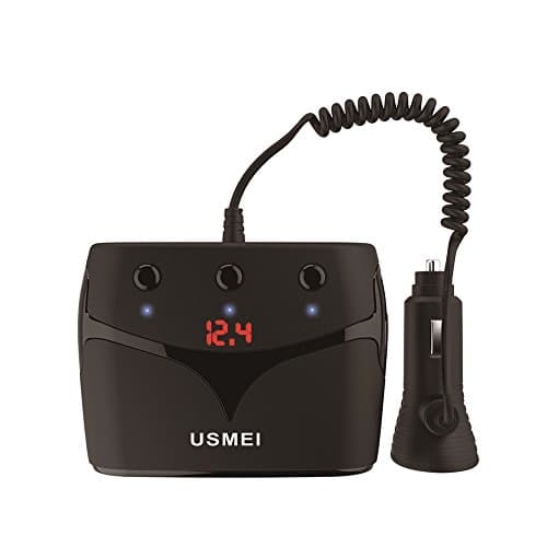 Dupad Story 120W 3 Socket Cigarette Lighter Adapter DC Outlet Splitter with Dual USB & Type C Port Car Charger for Smartphones