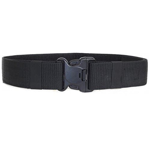 Sweetfun Men's Tactical Web Belt with Quick Released Buckle 2 Inches Wide for Police Security Black