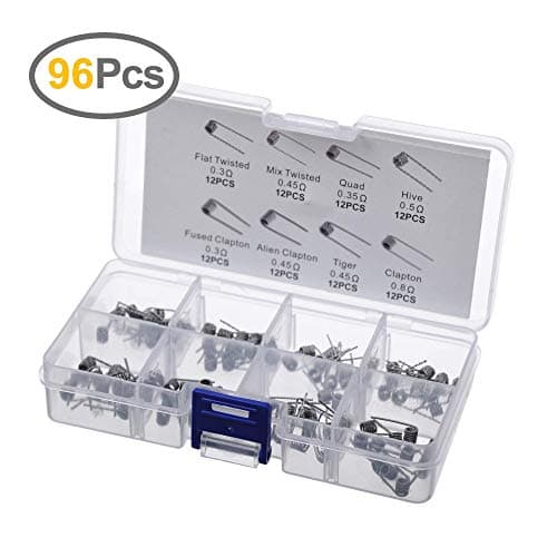 96PCS Prebuilt Coils 8 in 1 Kit for Craft Hobby Use, Kanthal A1 Material Household Wire Set