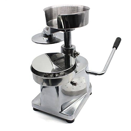 KAHE2016 Manual Hamburger Press Maker New Beef Burger Forming Machine Heavy Duty Non-Stick Pounder Round Meat Shaping Aluminum 130mm 500pcs Paper for Gifts