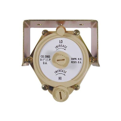 Pneumatic VAV Reset Volume Controller - Reverse Acting, Paper Label Dial, NC w/ Bracket