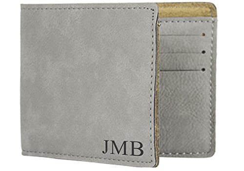 Personalized Bifold Wallet for Man, Custom Engraved Wallets for Dad, Any Initials - Fathers Day, Christmas F27