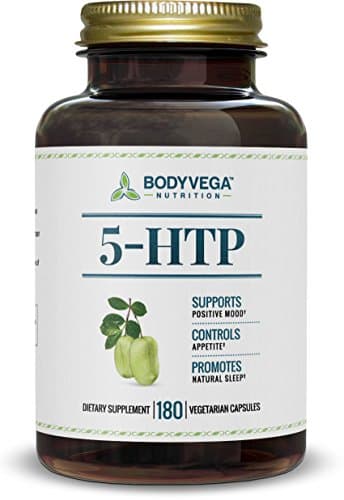 5-HTP, 180 Vegetarian Capsules, 100 Milligrams per Serving, by BodyVega