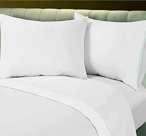 Union Hospitality Linens White Bedding Sheet Set | 6 Flat Sheets, 6 Fitted Sheets, 12 Pillowcases T200 White (Full) | Christmas Bedding Sale, Percale Hotel Linens