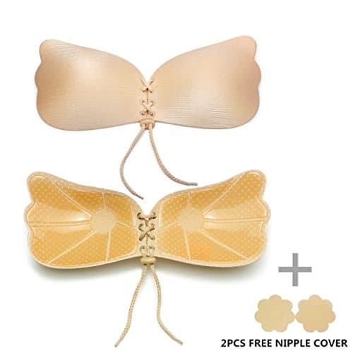 Silicone Bra Strapless Invisible Push Up Self Adhesive Drawstring Nubra Washable Reusable