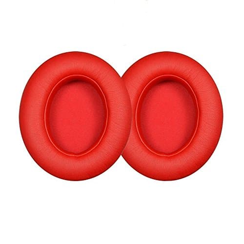 Memory Foam Protein Leather Ear Pads Earbuds Cushion Replacement for Beats Studio 2.0 Wired/Studio 2.0 Wireless B0500/B0501 Headphone (Red)