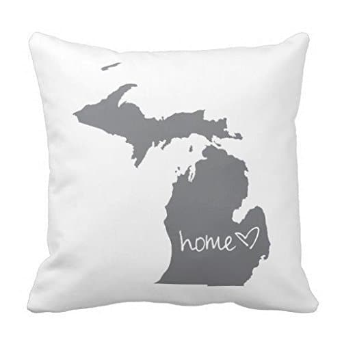 Home 3 Michigan Throw Pillow Case