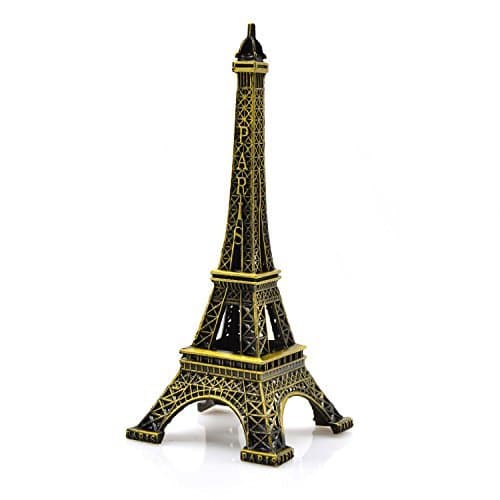 VRlinking Paris Eiffel Tower Casting Net Craft Art Statue Model Desk Room Decoration Gift in Bronze (13cm/5.12in)
