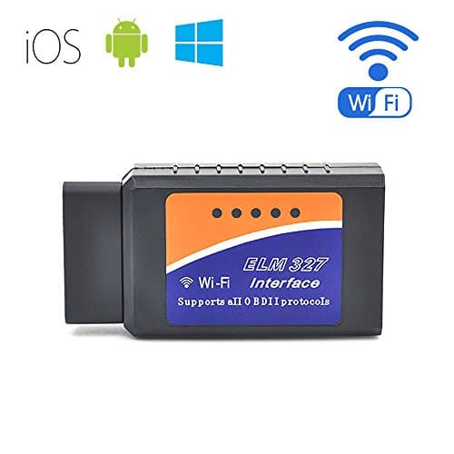 Car WIFI OBD 2 OBD2 OBDII Code Reader Scan Tool, compatible with IOS, Android & Windows Devices (Blue)