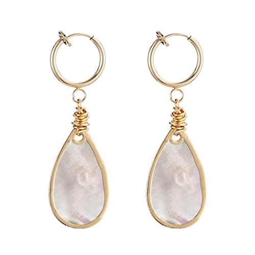 flyWANG Boho Irregular Natural Seashell Conch Dangle Drop Earrings Women Girls Beach Fashion Jewelry 14 Styles