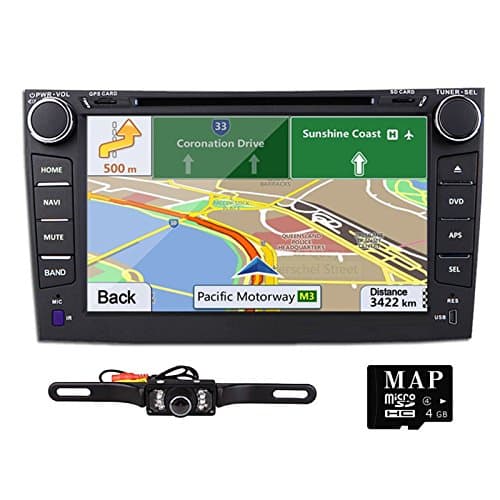 TOCADO 8'' Double 2Din In Dash Car DVD Player with Bluetooth iPod USB SD RDS GPS Navigation Car Stereo Radio for TOYOTA Corolla 2007 2008 2009 2010 2011 + Backup Camera