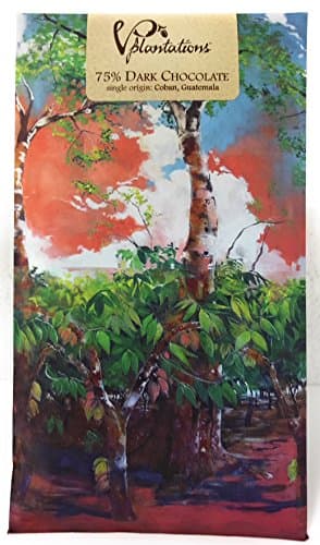 Dark Chocolate Cacao Bar Artisanal Small Batch, 3.2 oz. 4 Pack (75%)