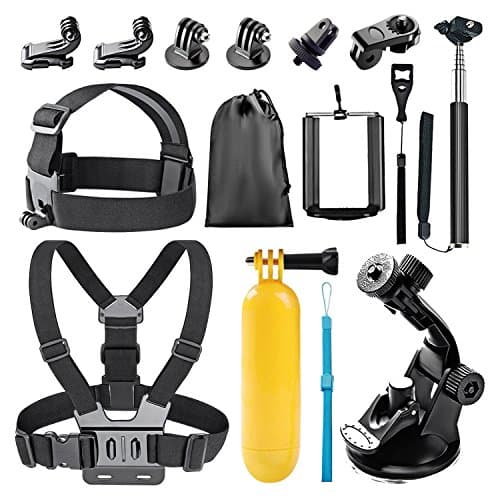Bestter 14-in-1 Action Camera Accessory Kit for GoPro Hero 5 Session/Hero Session/Hero 6 5 4 SJ4000 SJ7000 DBPOWER AKASO VicTsing APEMAN WiMiUS Rollei QUMOX Lightdow Campark And Sony Sport DV and More