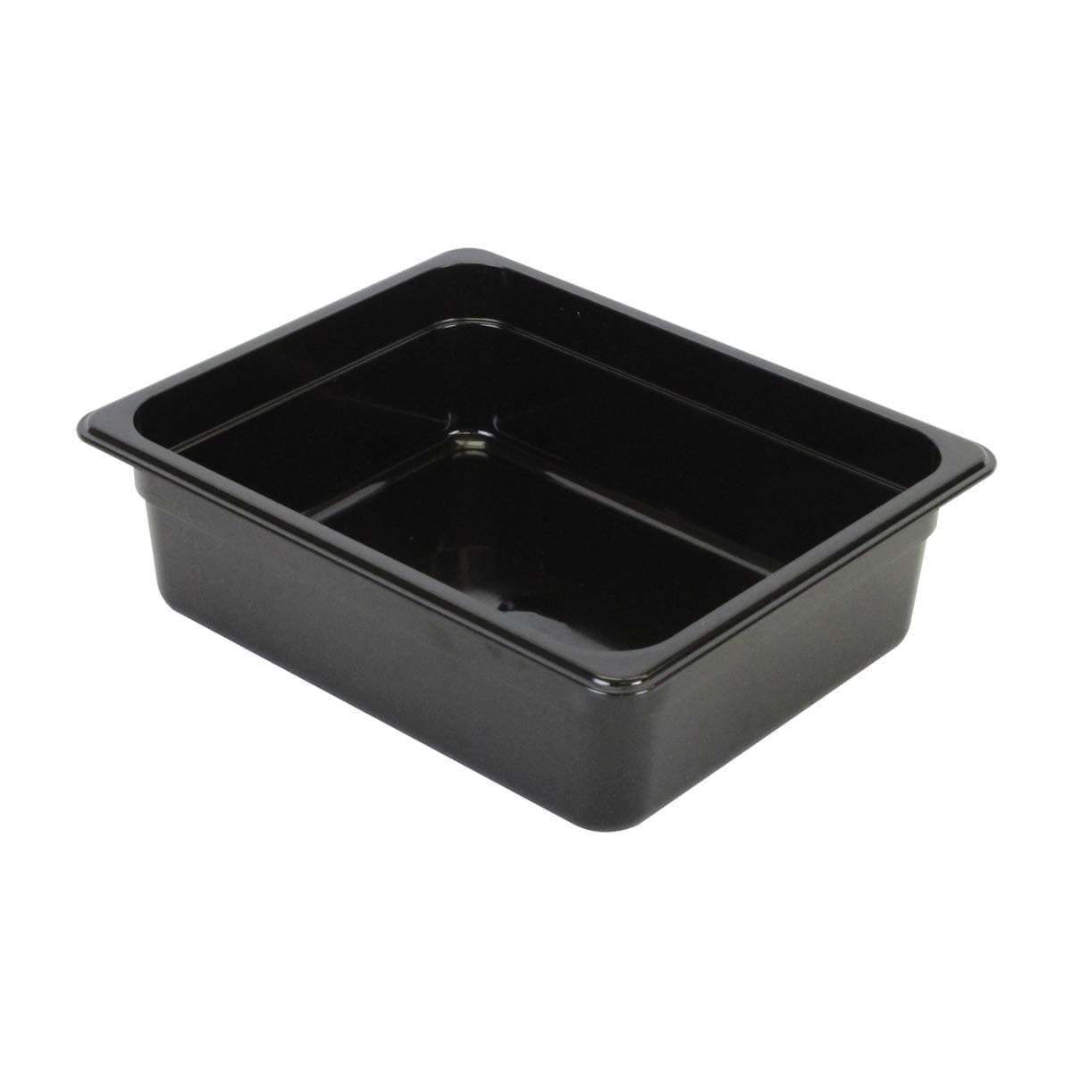 GN 1/2, 100mm Deep, 6Ltr Gastronorm Container, Polycarbonate, Black