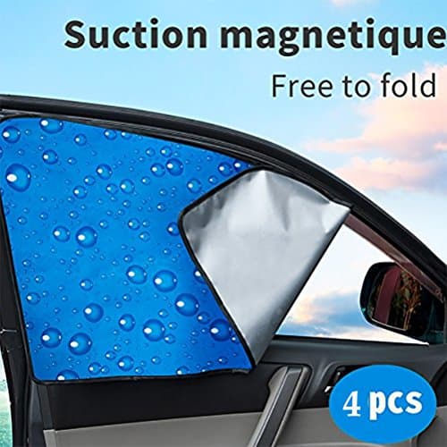 SUAIBEI Car Sun Shade - 4 Pack Cling Car Side Windows Sunshade For Baby,Rear Front Window Shade