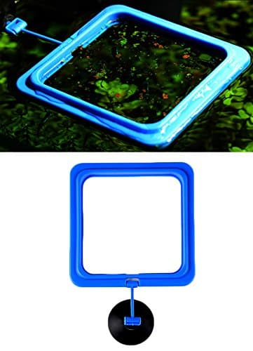 Aquarium Fish Feeding Ring Square Fish Tank Suspension Float Feeder Not Contaminate The Tank (Square)