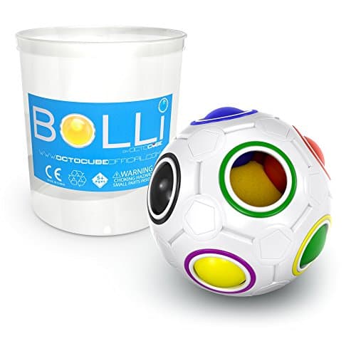 Rainbow Magic Ball Fidget Puzzle - BOLLi | Push 11 Colored Balls into Matching Holes | Brain Teaser EDC Stress Relieve Speed Cube Toy | Premium Cool Fun Brain Teaser for Kids & Adults | Storage Box